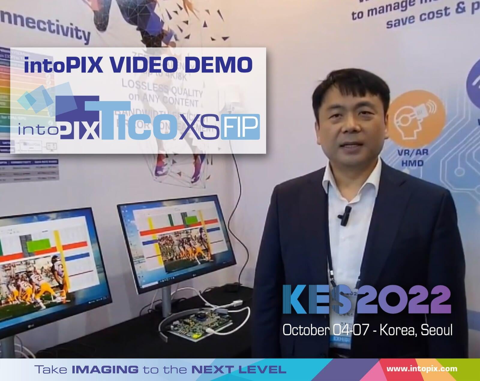 KES2022の韓国語ビデオ・デモ ：ワイヤレス伝送のための新しいintoPIXのTicoXS FIPのプレゼンテーション